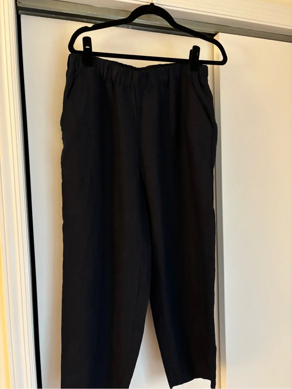 Quince Navy blue linen pants